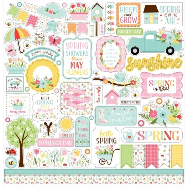 Welcome Spring Cardstock Stickers 12X12- my hobby my art - stickers cardstock 2