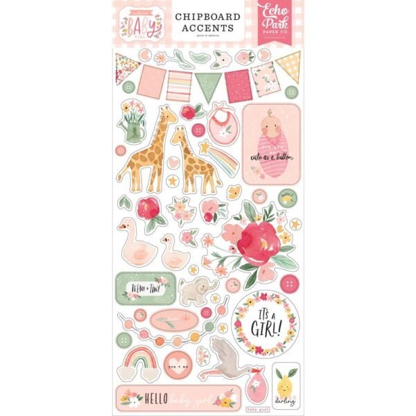 echo park - welcome baby - chipboard -- my hobby my art - stickers cardstock 2