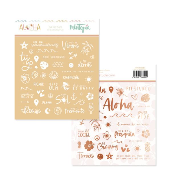 Aloha - Mintopia Studio - Basic Crea - My Hobby My Art - coleccion Aloha - clear stickers