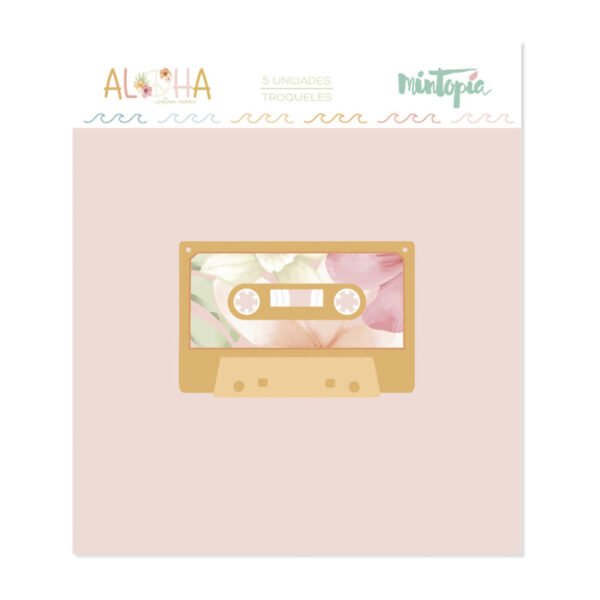 Aloha - Mintopia Studio - Basic Crea - My Hobby My Art - coleccion Aloha - troquel cinta de cassette