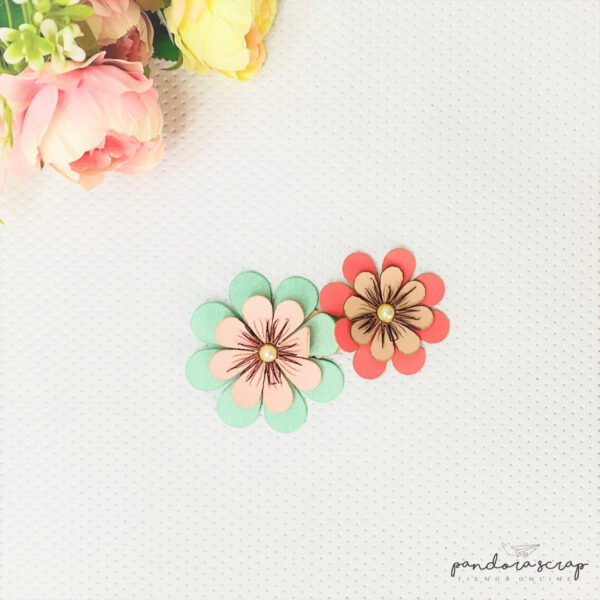 pandora Scrap - my hobby my art - flores blossom daisy menta
