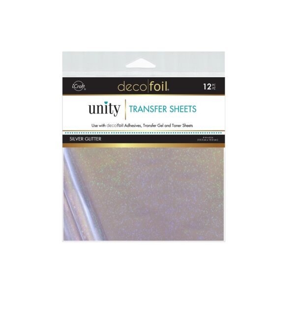 Deco Foil Transfer Sheets By Unity 6X6 12Pkg - silver - plata - my hobby my art